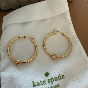 Kate Spade Gold Hoop Knot Earrings